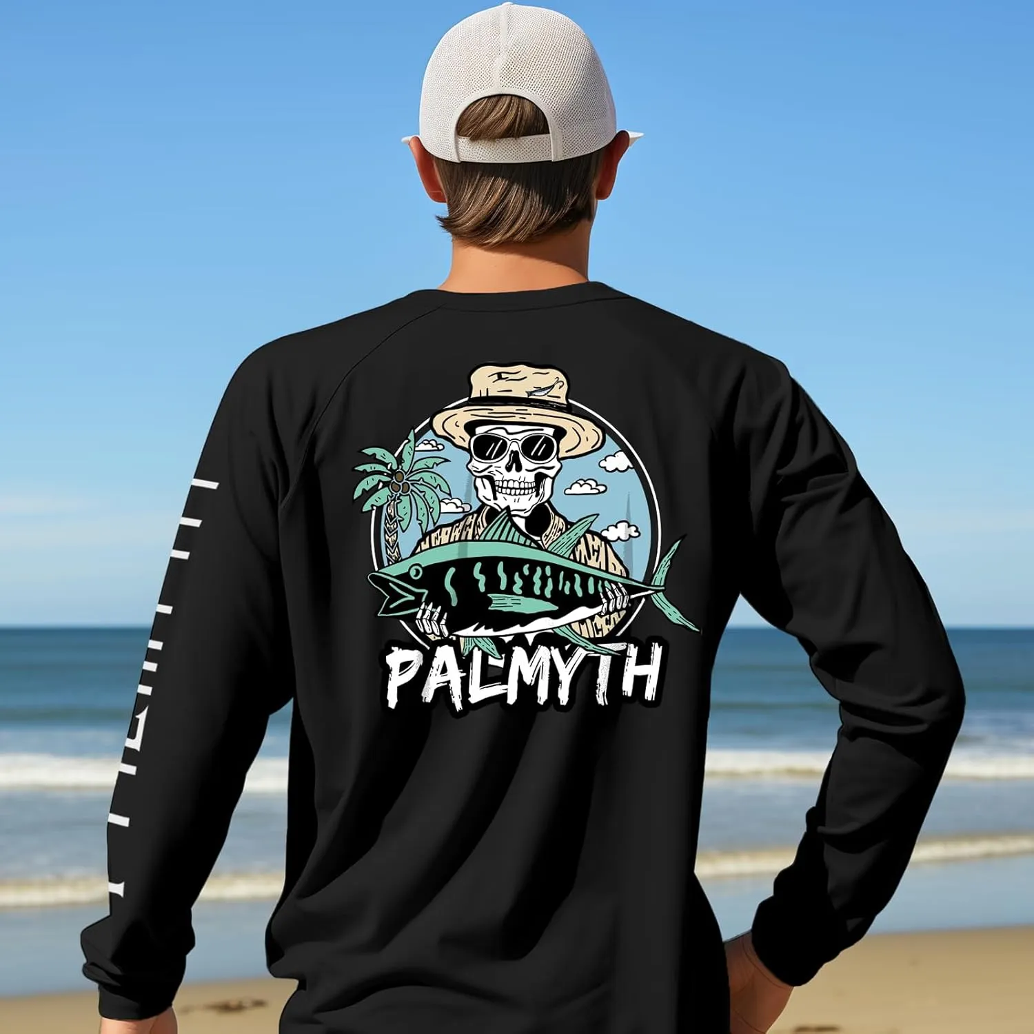 Palmyth Fishing Shirts for Men Long Sleeve UPF 50  T Shirt Sun Protection Tee