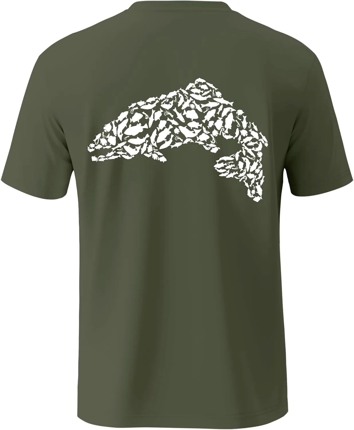 Palmyth Fishing Shirts for Men Short Sleeve Sun Protection T Shirt UPF 50  Quick Dry Tee