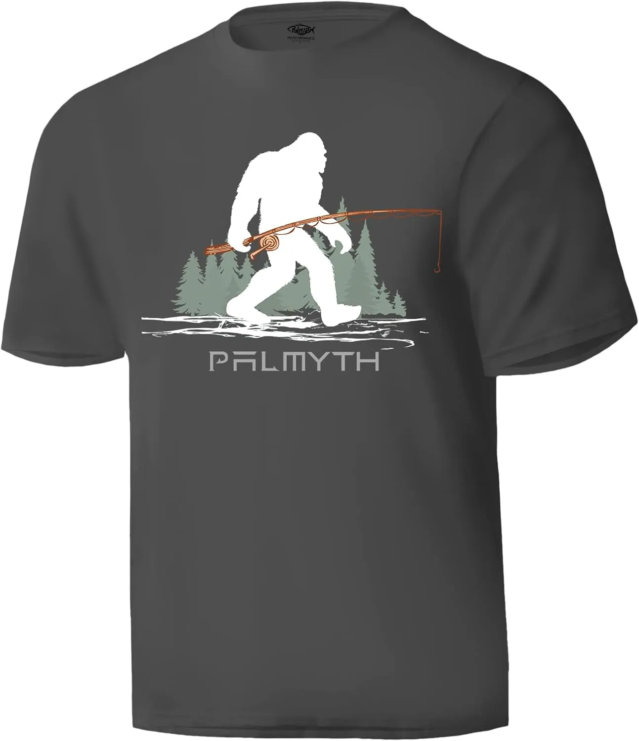 Palmyth Fishing Shirts for Men Short Sleeve T-Shirt Sun Protection UPF 50  Tee