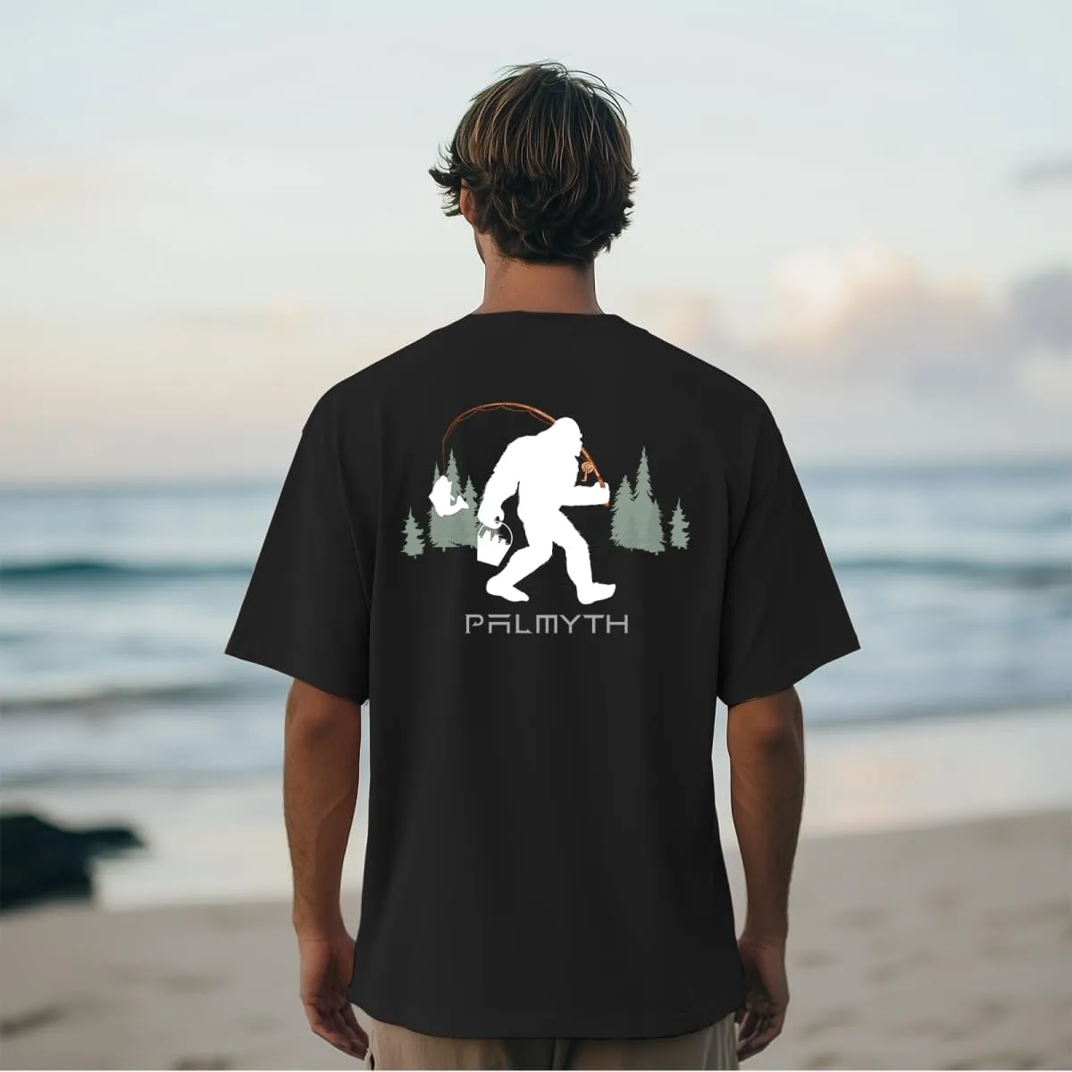 Palmyth Fishing Shirts for Men Sun Protection Shirts Short Sleeve UPF 50  T-Shirt Tee Quick Dry
