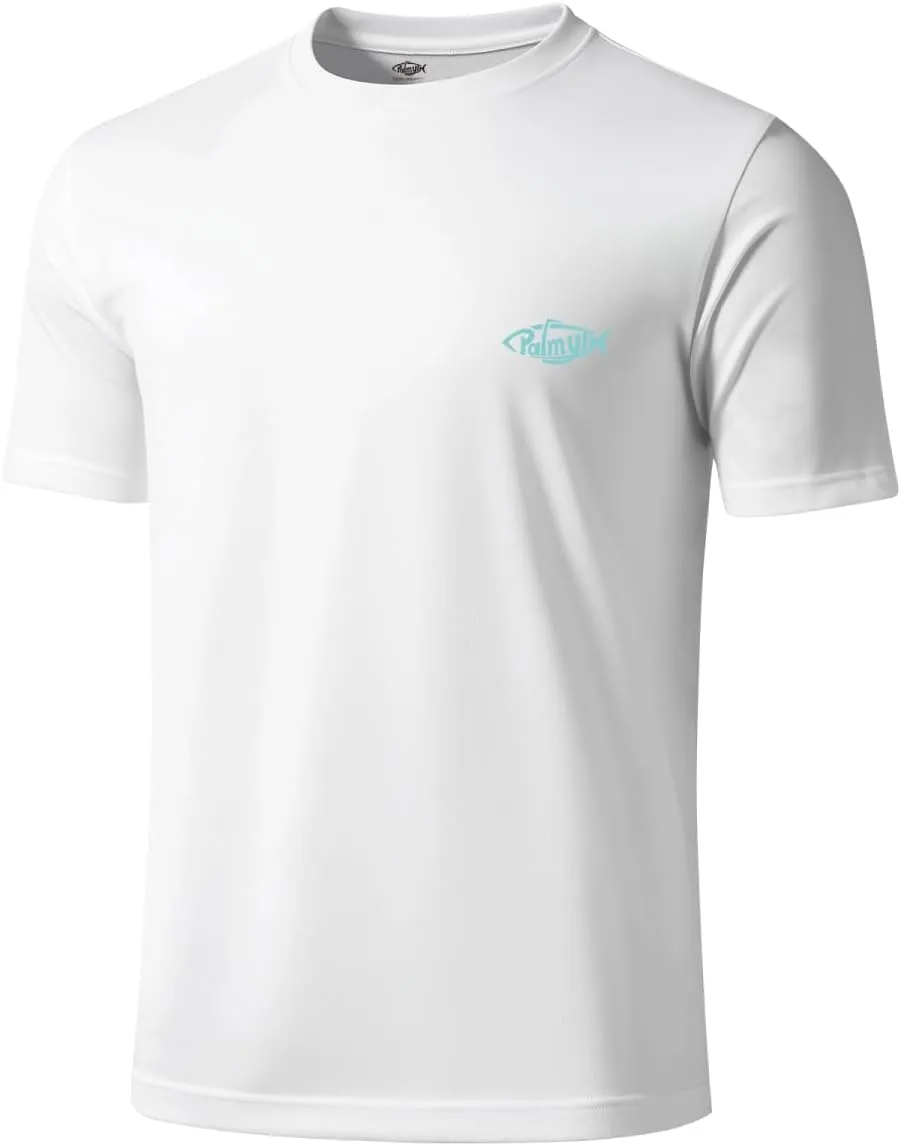 Palmyth Fishing Shirts for Men Sun Protection Shirts Short Sleeve UPF 50  T-Shirt Tee Quick Dry