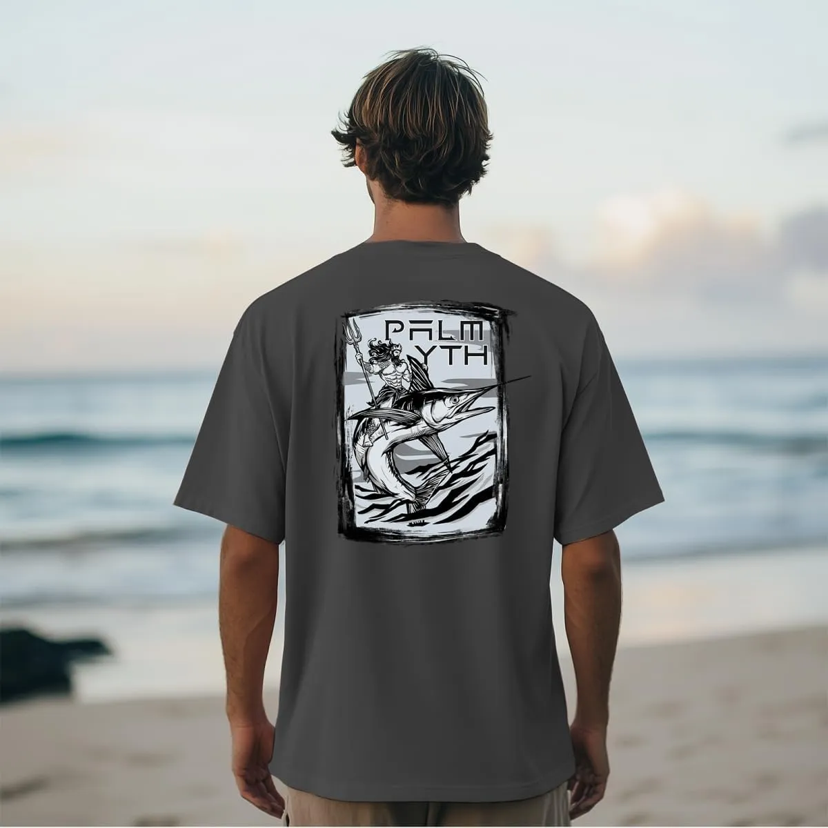 Palmyth Fishing Shirts for Men Sun Protection Shirts Short Sleeve UPF 50  T-Shirt Tee Quick Dry