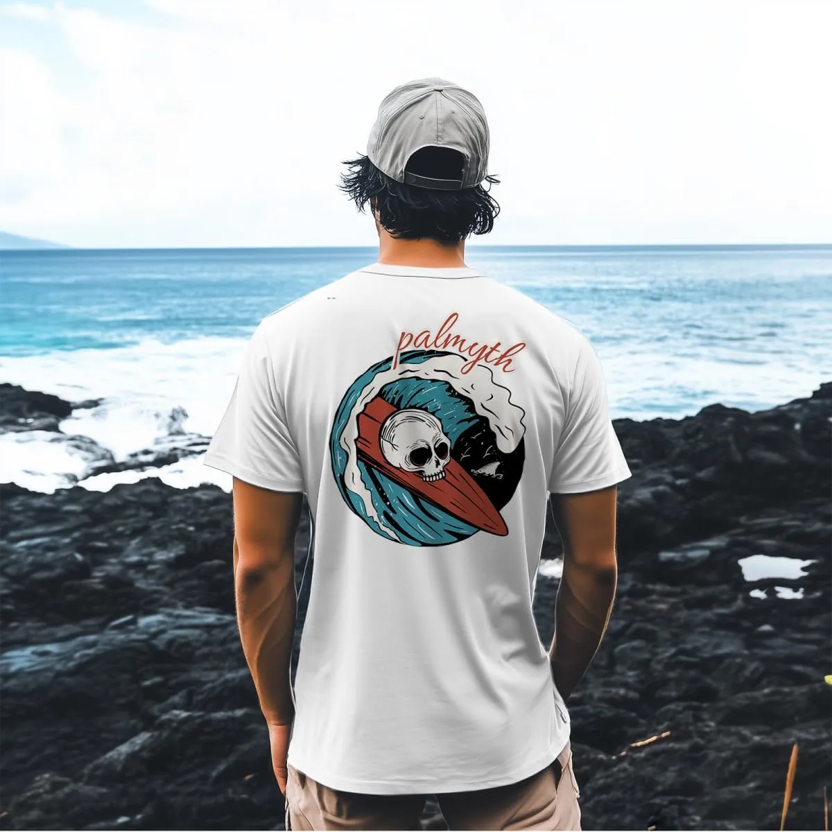 Palmyth Fishing Shirts for Men Sun Protection Shirts Short Sleeve UPF 50  T-Shirt Tee Quick Dry
