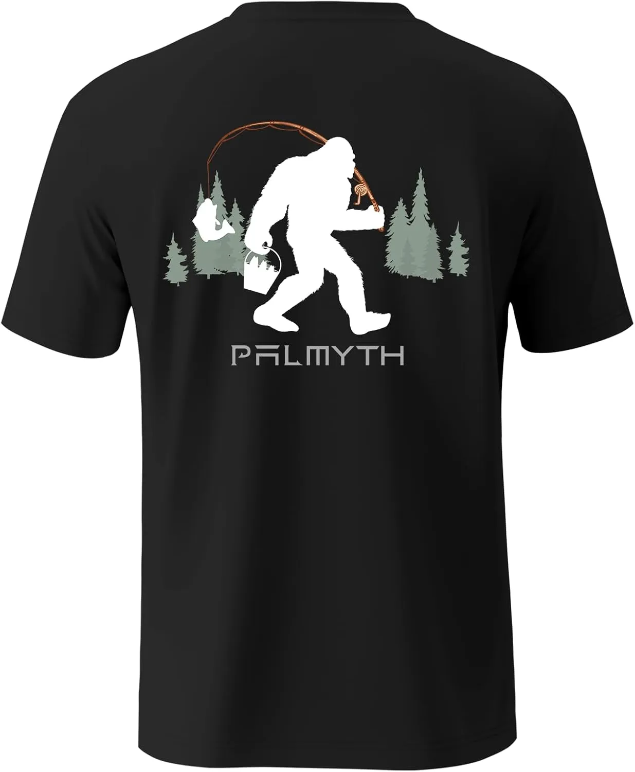 Palmyth Fishing Shirts for Men Sun Protection Shirts Short Sleeve UPF 50  T-Shirt Tee Quick Dry
