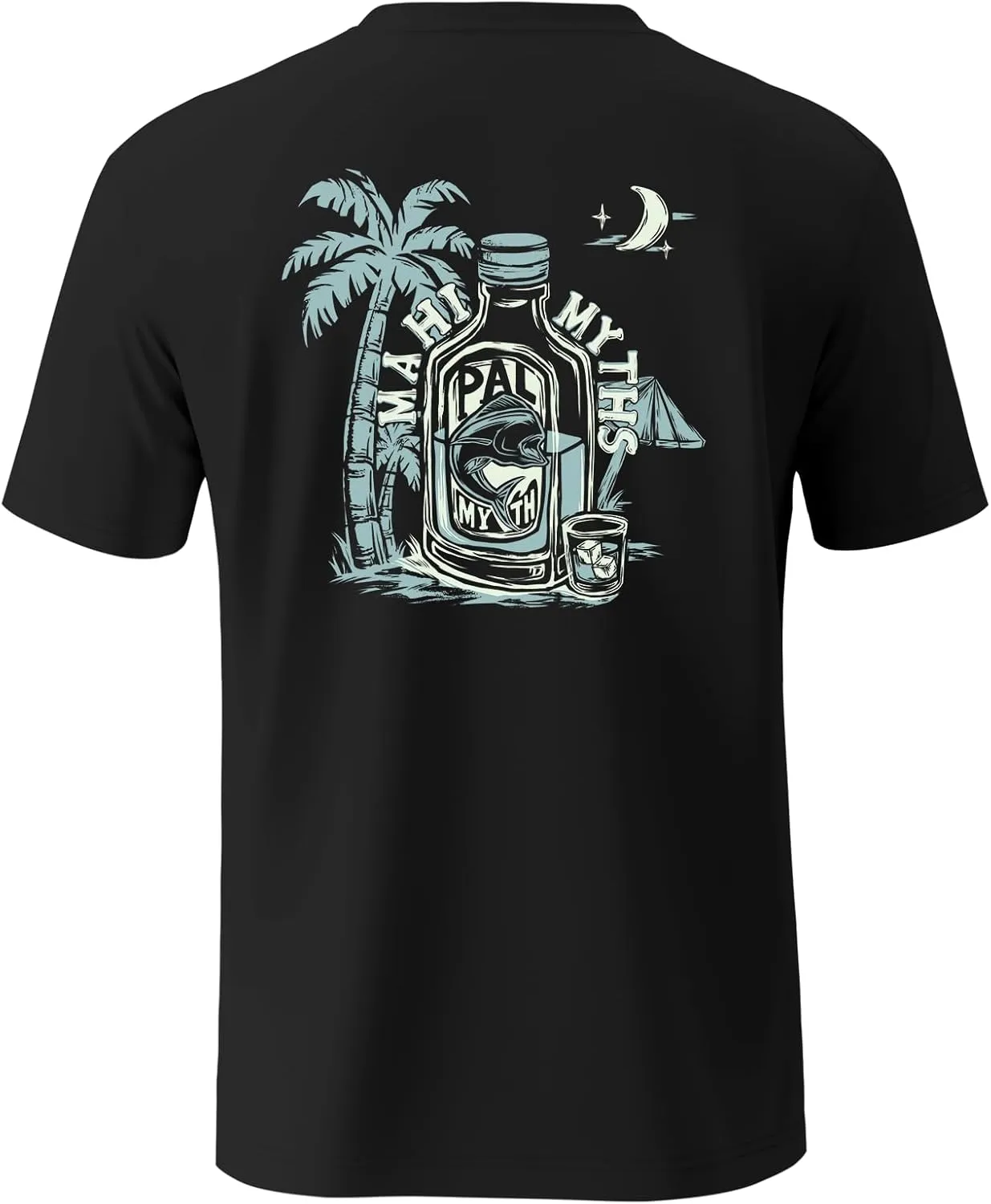 Palmyth Fishing Shirts for Men Sun Protection Shirts Short Sleeve UPF 50  T-Shirt Tee Quick Dry