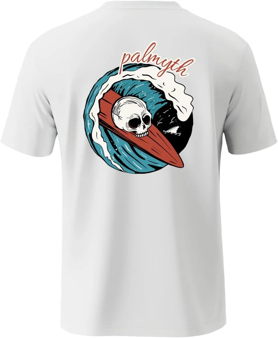 Palmyth Fishing Shirts for Men Sun Protection Shirts Short Sleeve UPF 50  T-Shirt Tee Quick Dry