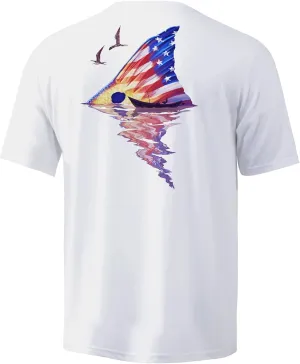 Palmyth Men's Fishing Shirt Short Sleeve Sun Protection UV UPF 50  SPF T-Shirt