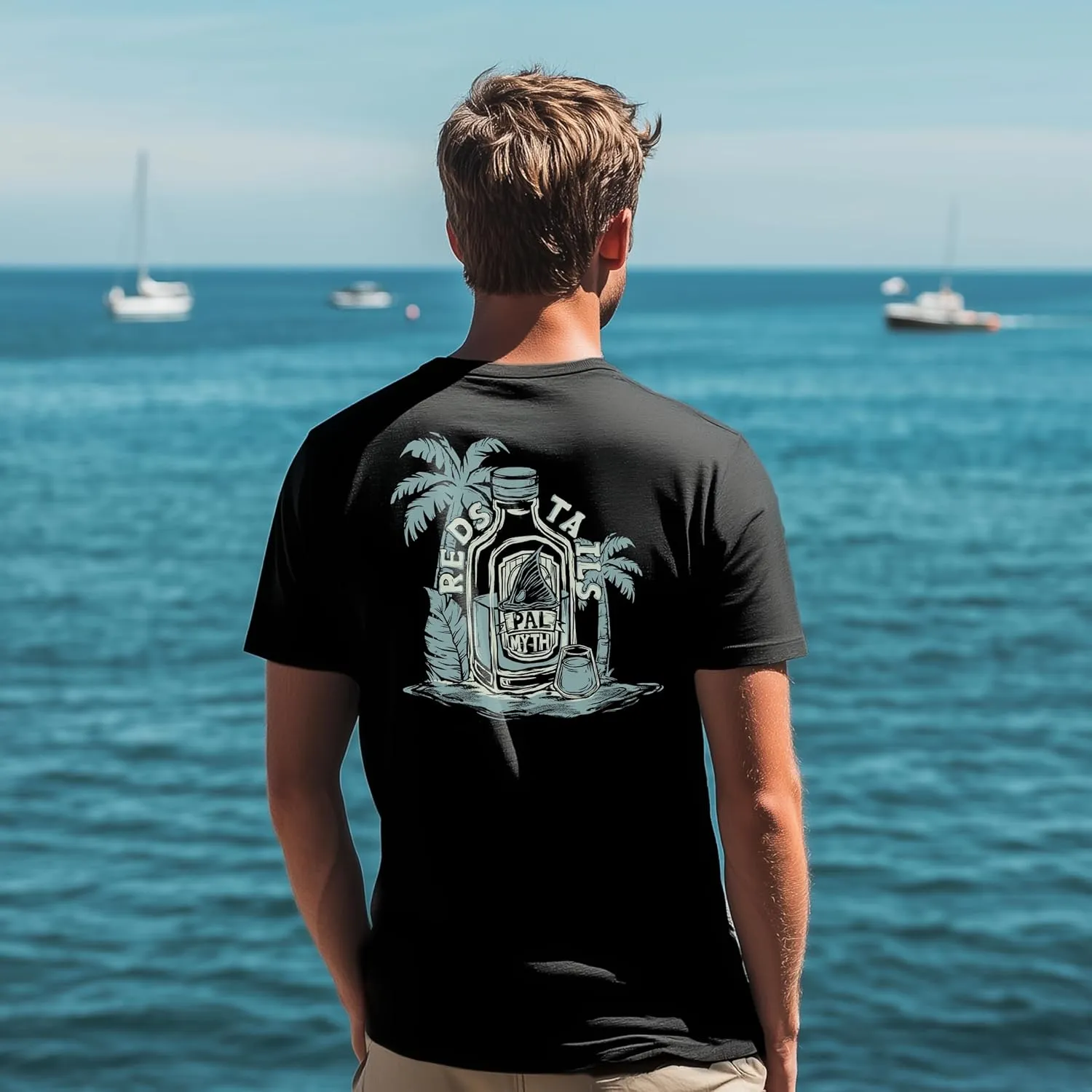 Palmyth Men's Fishing Shirt Short Sleeve Sun Protection UV UPF 50  SPF T-Shirt