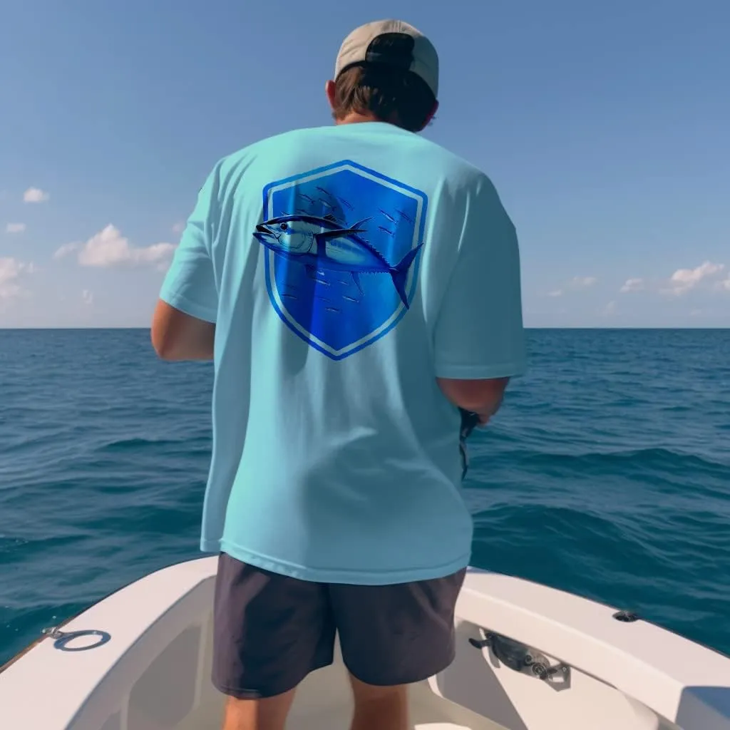 Palmyth Men's Fishing Shirt Short Sleeve Sun Protection UV UPF 50  SPF T-Shirt