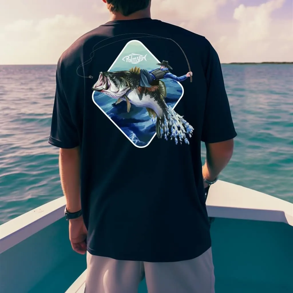 Palmyth Men's Fishing Shirt Short Sleeve Sun Protection UV UPF 50  SPF T-Shirt