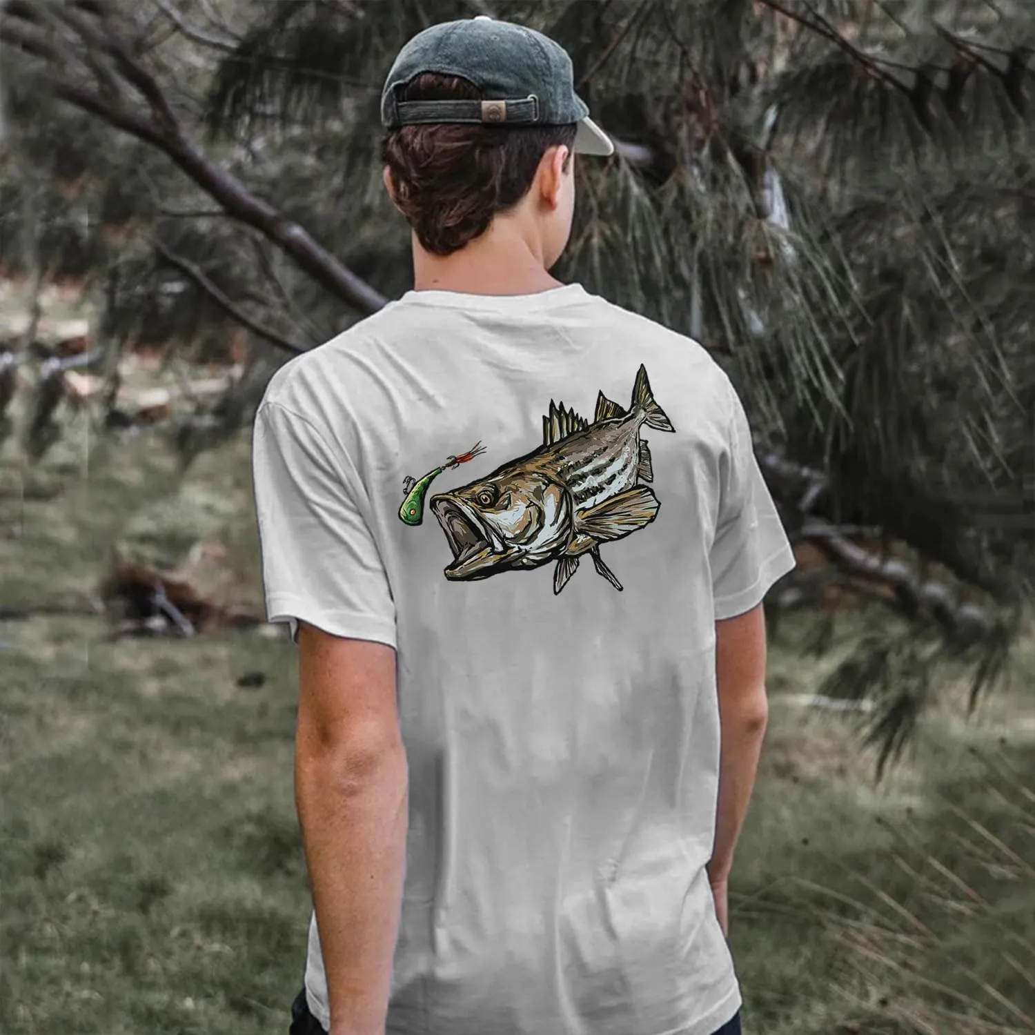 Palmyth Men's Fishing Shirt Short Sleeve Sun Protection UV UPF 50  SPF T-Shirt