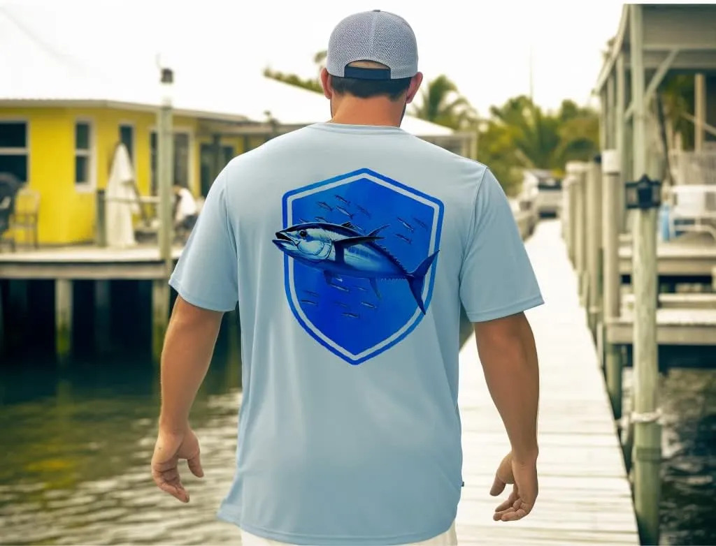 Palmyth Men's Fishing Shirt Short Sleeve Sun Protection UV UPF 50  SPF T-Shirt