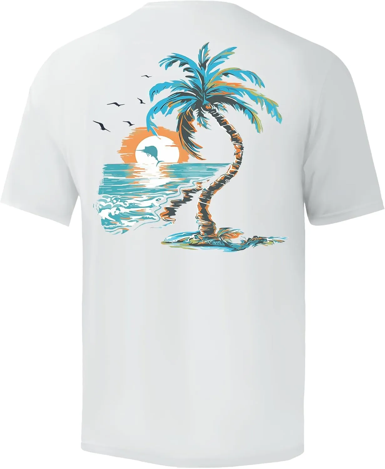 Palmyth Men's Fishing Shirt Short Sleeve Sun Protection UV UPF 50  SPF T-Shirt