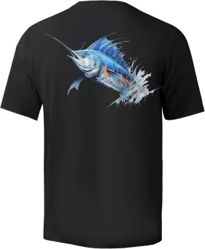 Palmyth Men's Fishing Shirt Short Sleeve Sun Protection UV UPF 50  SPF T-Shirt