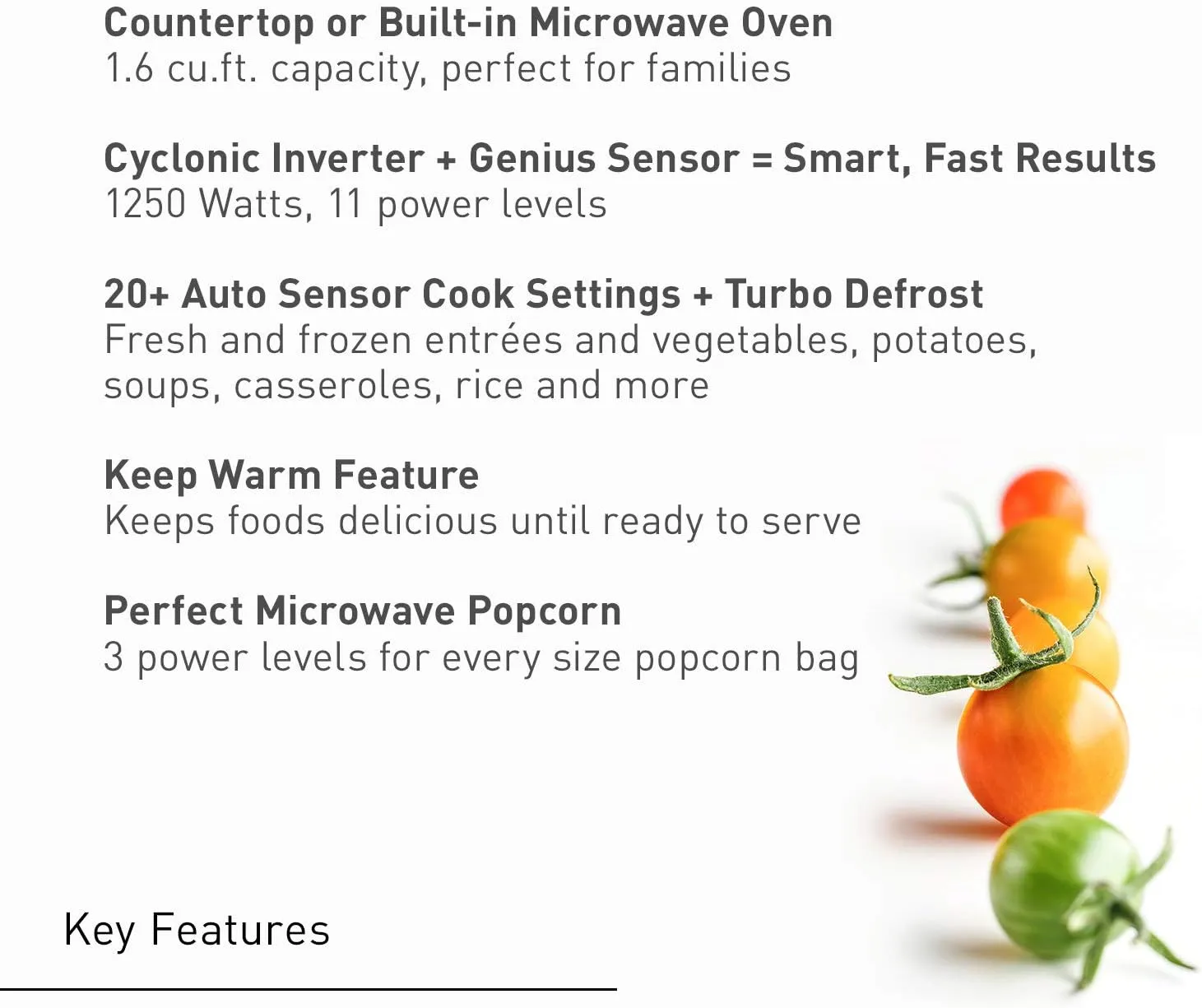 Panasonic NN-SD78LS 1.6 cu.ft Cyclonic Inverter Countertop Microwave Oven 1250Watt Power with Genius Sensor Cooking, cft, 19.44"D x 21.88"W x 11.94"H,Stainless Steel