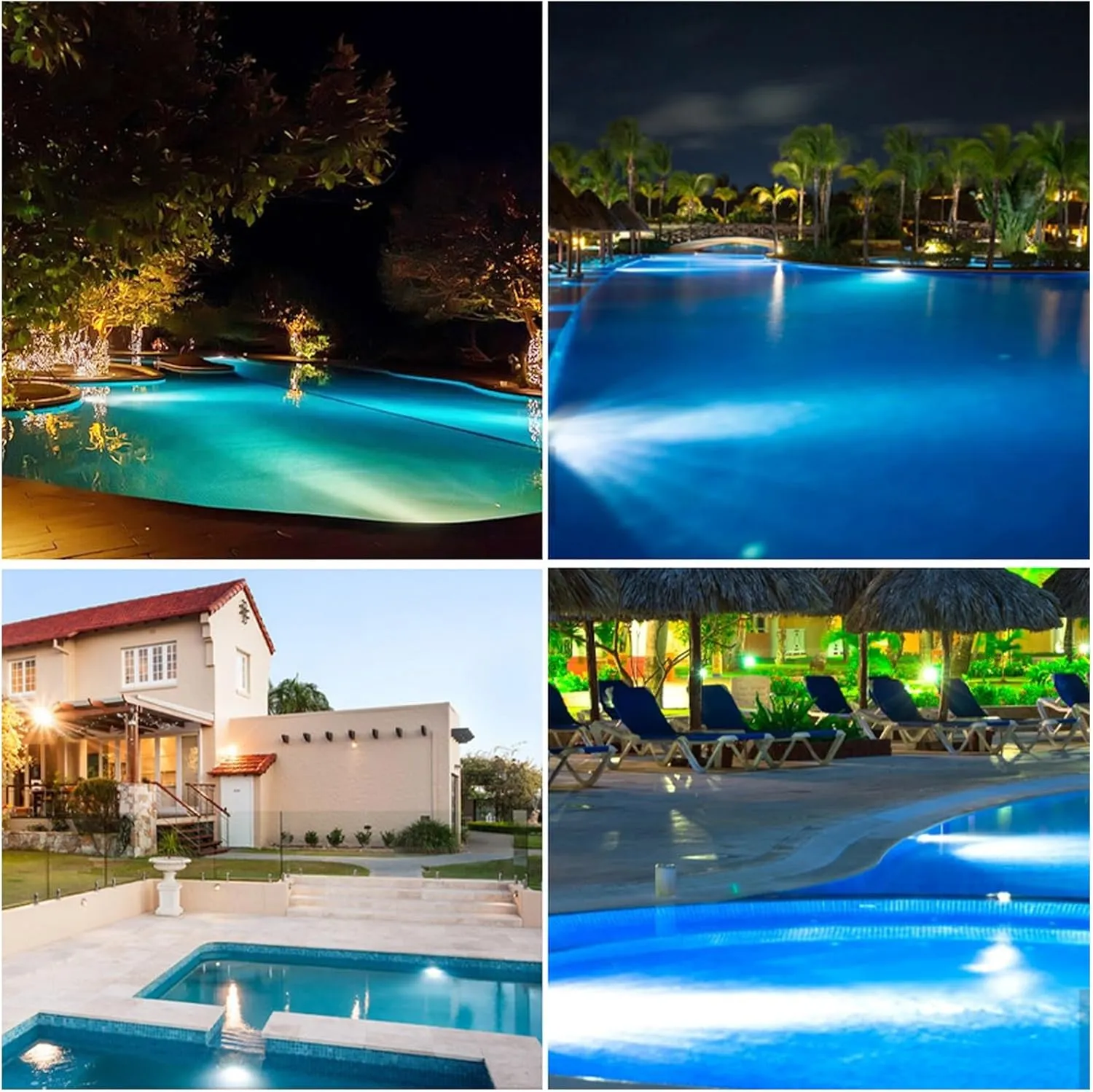 Par56 Pool Bulb LED Swimming Pool Light Underwater Light Bulb Embedded Type Submersible Light 12V for Par56 Light Source(Warm Light,36W)