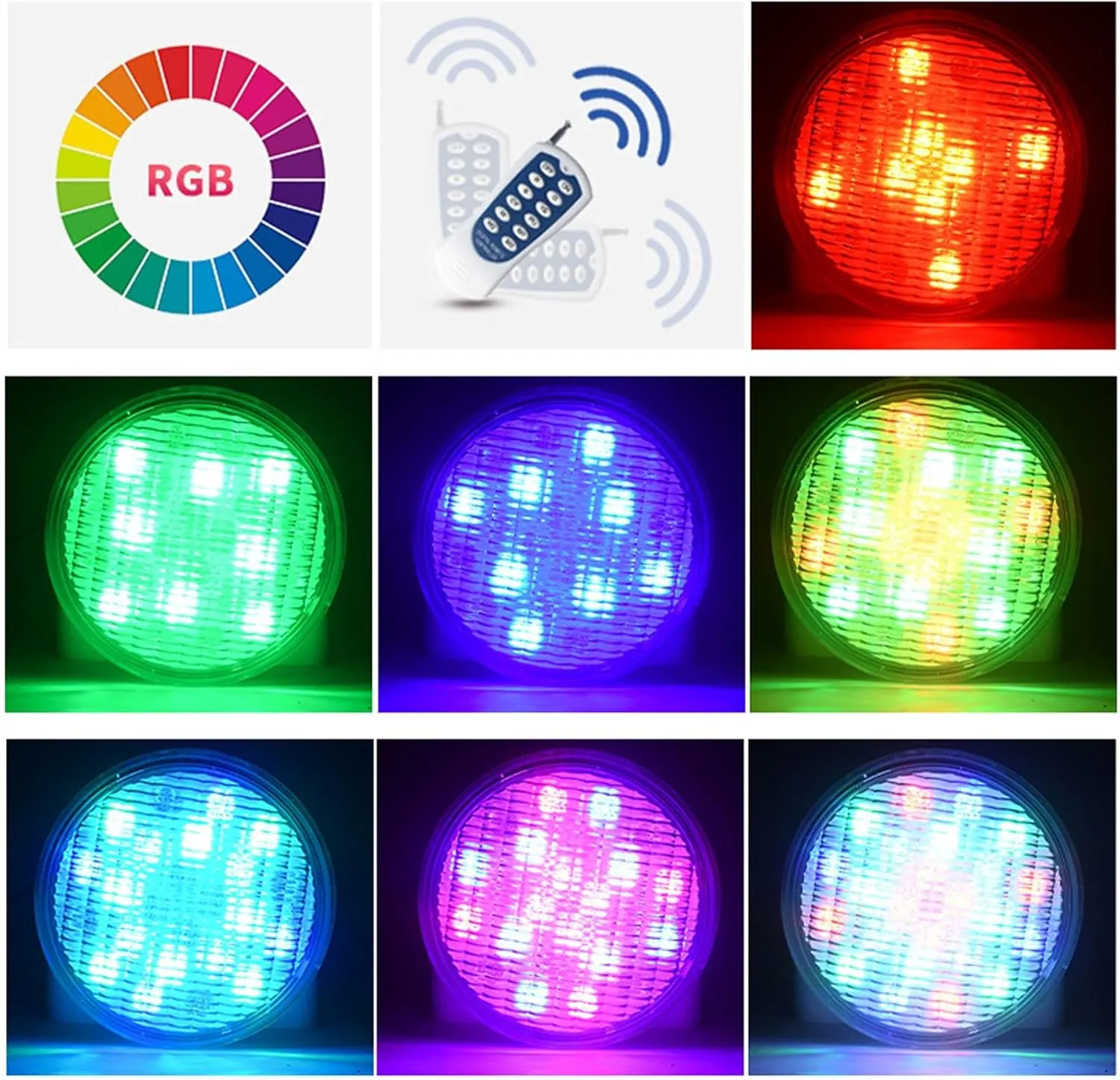 Par56 Pool Bulb LED Swimming Pool Light Underwater Light Bulb Embedded Type Submersible Light 12V for Par56 Light Source(Warm Light,36W)