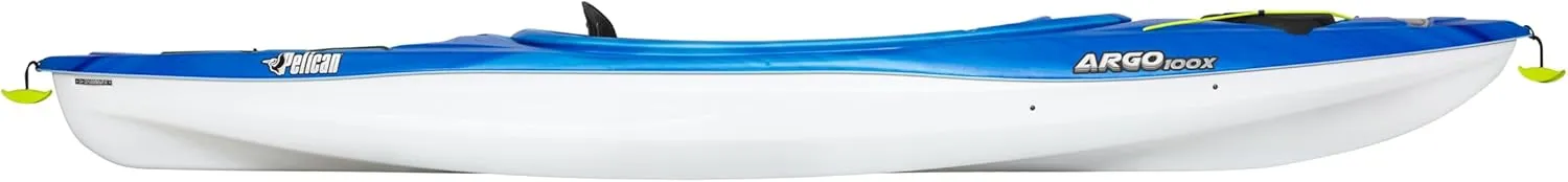 Pelican Argo 100X - Recreational Sit in Kayak - Lightweight Patented Ram-X™ Material - Ergoform™ Seating System - 10 ft