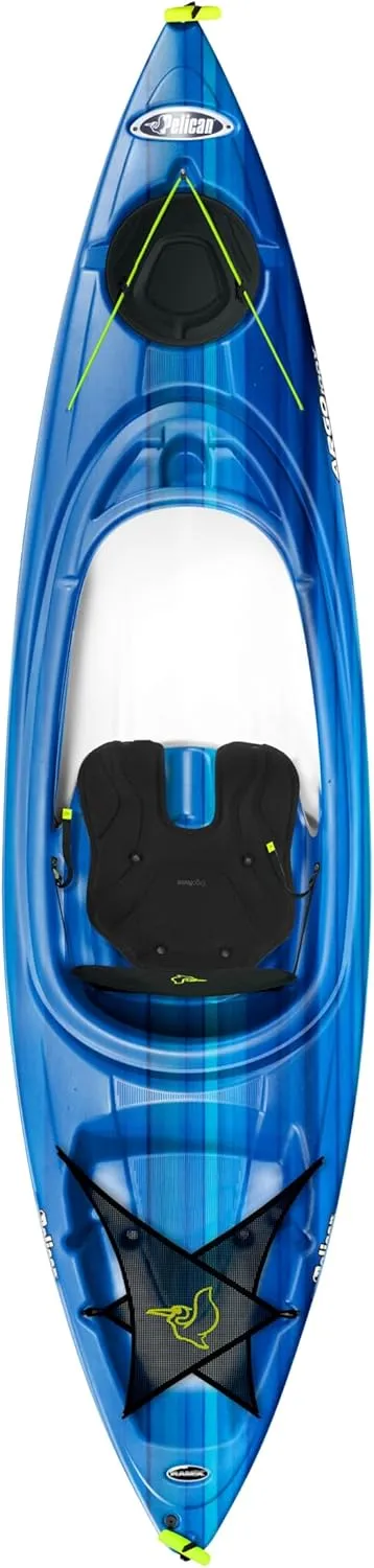 Pelican Argo 100X - Recreational Sit in Kayak - Lightweight Patented Ram-X™ Material - Ergoform™ Seating System - 10 ft