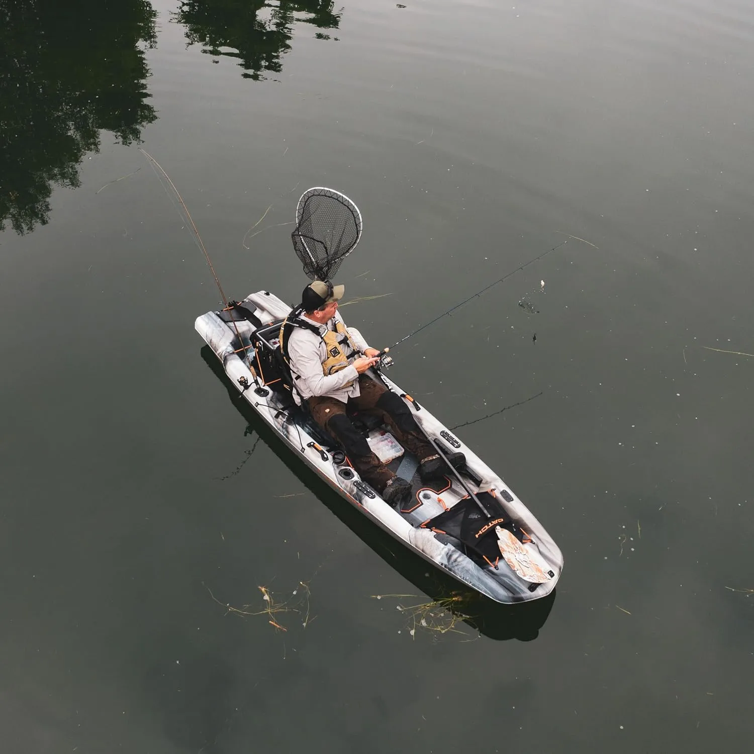 Pelican Catch Mode 110 Premium Angler Kayak - Fishing Kayak with Lawnchair - 10.5 ft