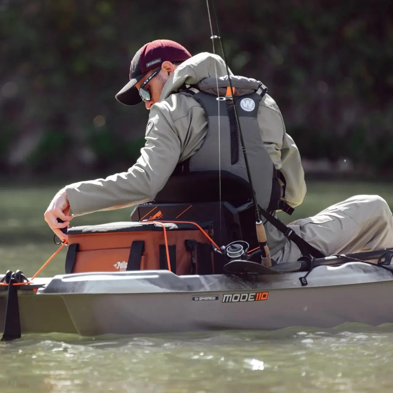 Pelican Catch Mode 110 Premium Angler Kayak - Fishing Kayak with Lawnchair - 10.5 ft