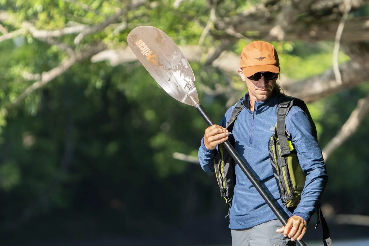 Pelican - Poseidon Angler Paddle - Aluminum Shaft with Reinforced Fiberglass Blades - Lightweight, Adjustable Kayaks Paddles - Perfect for Kayak Fishing