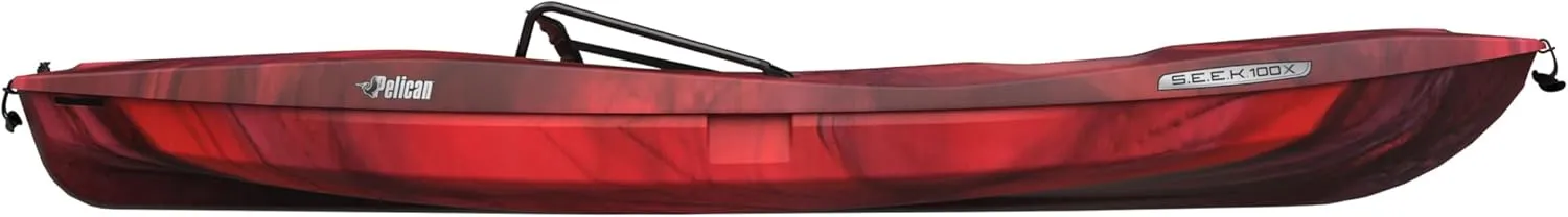 Pelican Seek 100X - Recreational Sit on top Kayak - Lightweight Smart Design - Adjustable Ergoform™ Seating System - 10 ft