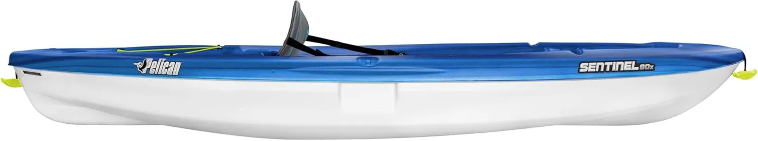 Pelican Sentinel 80X - Recreational Sit on top Kayak - Lightweight Patented Ram-X™ Material - Ergoform™ backrest - 8 ft