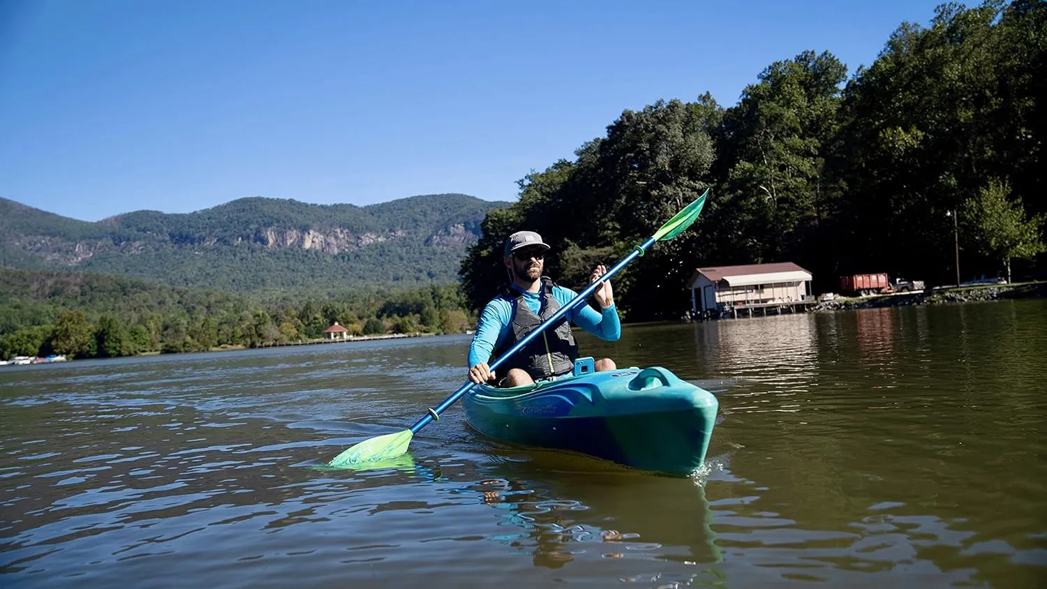 Perception Joyride 10 - Sit Inside Kayak for Adults and Kids - Recreational and Multi-Water Kayak with Selfie Slot - 10'