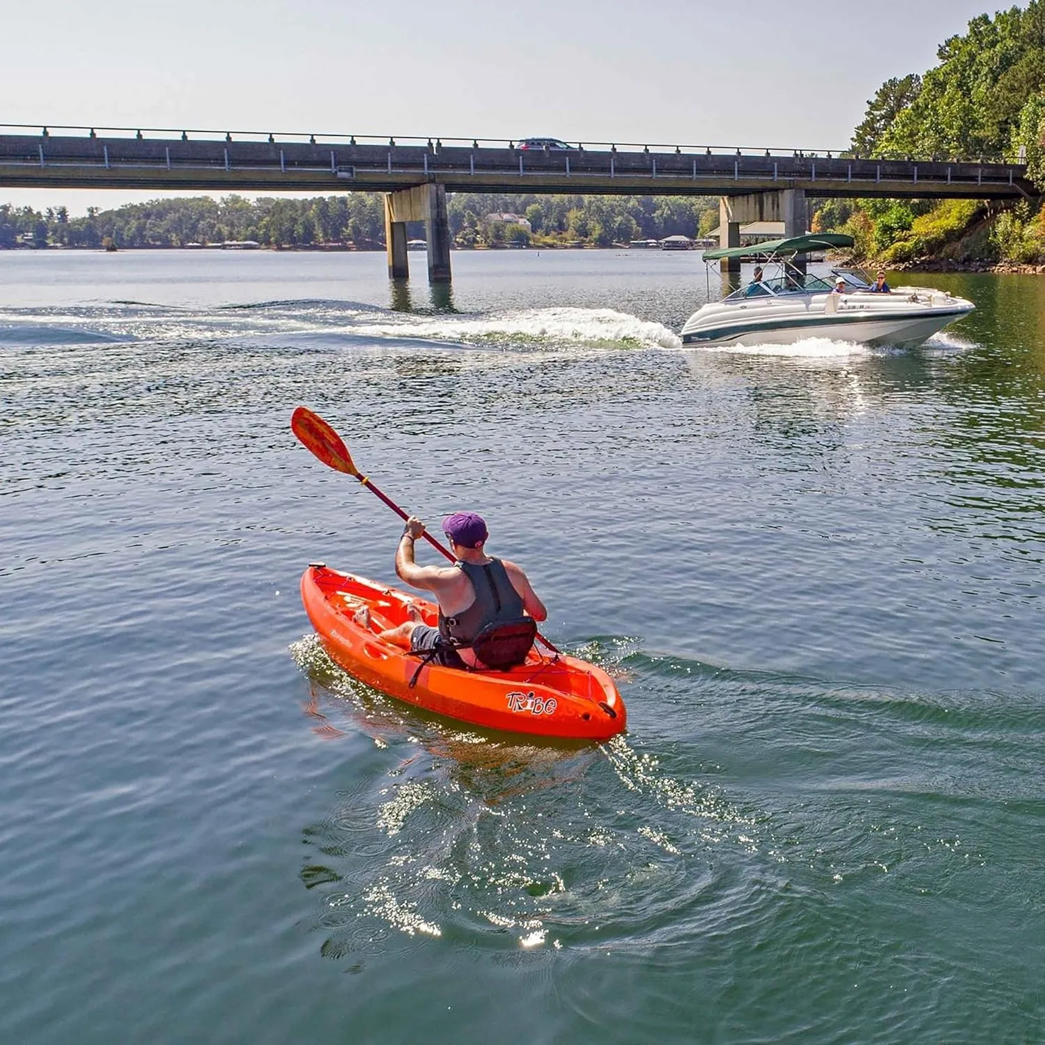 Perception Tribe 11.5 | Sit on Top Kayak for All-Around Fun | Large Rear Storage with Tie Downs | 11' 5"