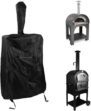 Pizza Oven Cover 66.9 x 25.6 x 21.7in Polyester Black Smoker Grill Cover Waterproof Bread Oven Protection Cover for Oven Grill