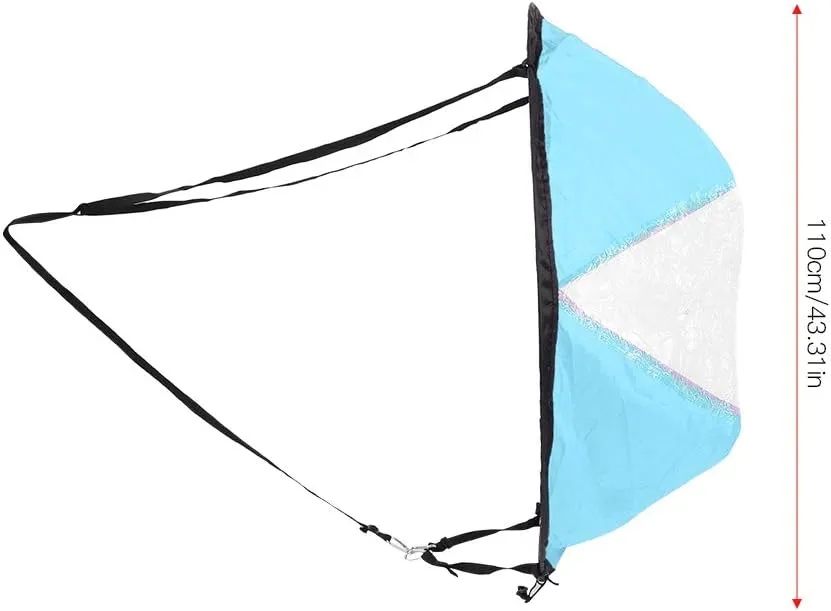 Polyester Taffeta Folding Kayak Wind SAIL Transparent Window Canoe Boat Water Sports Accessory for Outdoor Activities