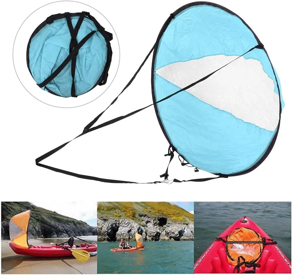 Polyester Taffeta Folding Kayak Wind SAIL Transparent Window Canoe Boat Water Sports Accessory for Outdoor Activities