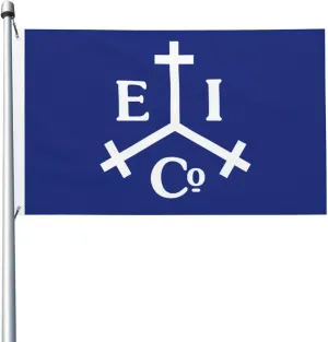 POOEDSO East India Trading Company 3x5 Ft Double Sided Flag, Blue, 36" x 6" Polyester, UV/Fade Resistant, Indoor/Outdoor