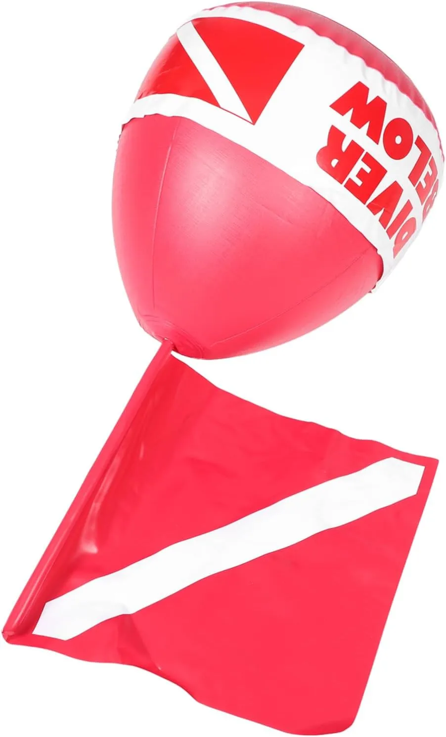 POPETPOP Dive Flag Buoy High Visibility Inflatable Dive Signal Marker for Scuba Freediving and Float Fishing Rescue Buoy for Safety and Positioning