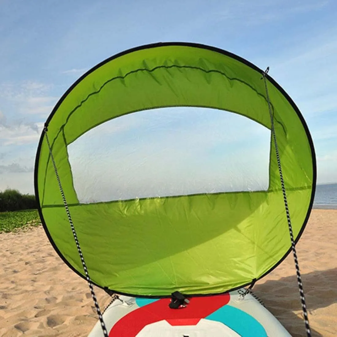 Portable Downwind Wind Sail, 42in Paddle Kayak Wind Sail, Board Accessories Instant Popup, Easy Setup and Quick Deployment for Canoes, Inflatables, Boats, Yachts