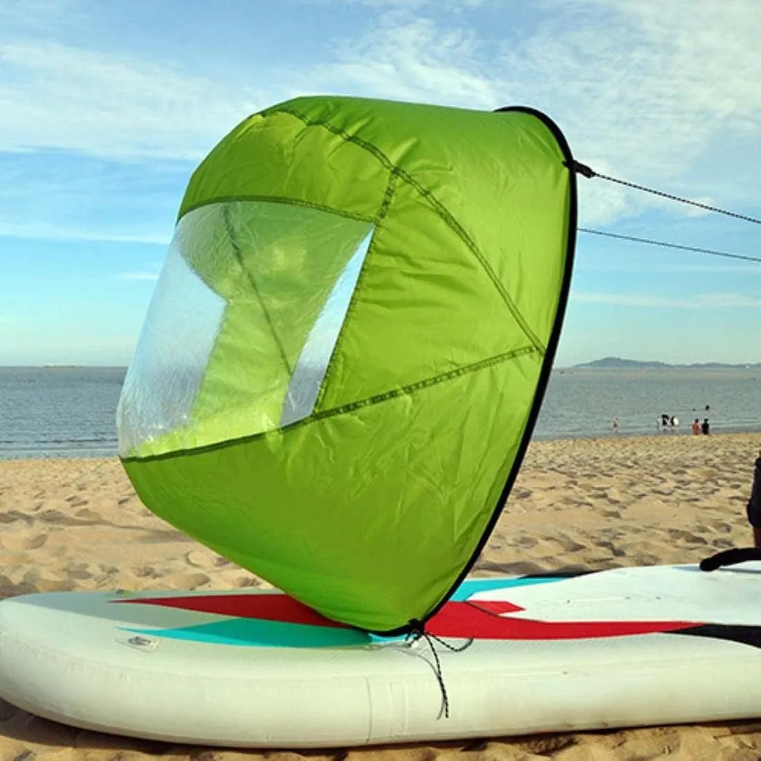 Portable Downwind Wind Sail, 42in Paddle Kayak Wind Sail, Board Accessories Instant Popup, Easy Setup and Quick Deployment for Canoes, Inflatables, Boats, Yachts