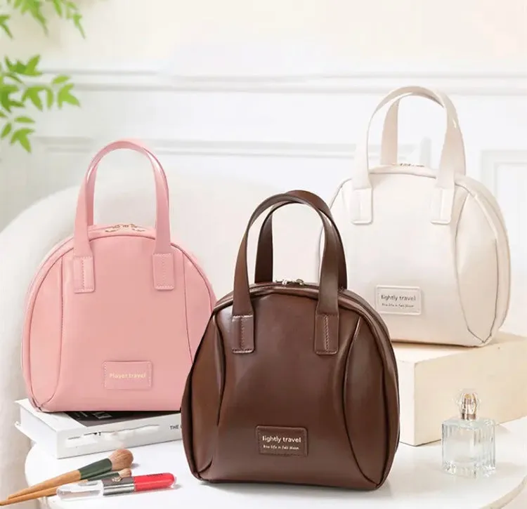 Portable Girl Makeup Hand Bag