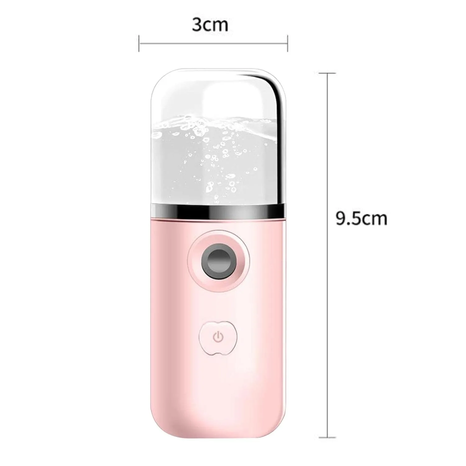 Portable Nano Ionic Facial Steamer for Deep Cleaning and Moisturizing - Mini Mist Sprayer for Makeup Support and Spa Day Kit - for Professional and Home Use - Pink