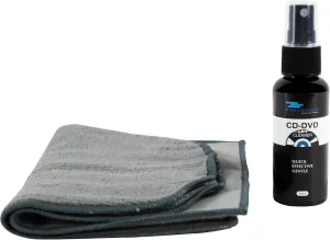 Premium CD Cleaner Cloth Kit - Compact Disc CD-DVD Cleaning Fluid and Microfiber Towel Anti-Static Glove Set