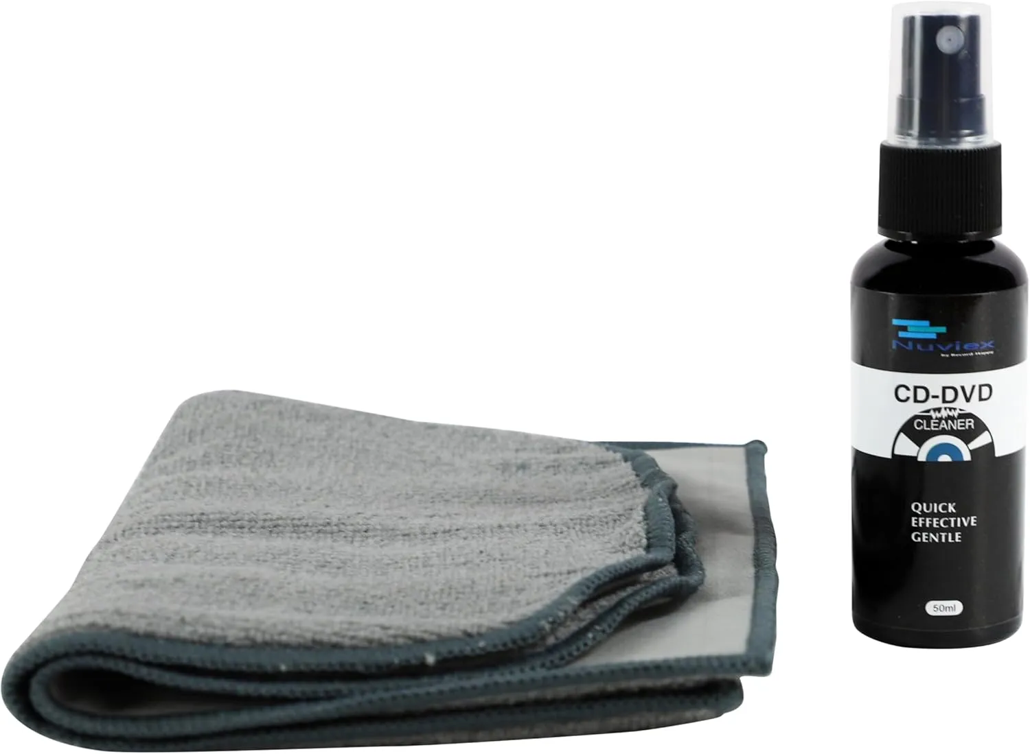 Premium CD Cleaner Cloth Kit - Compact Disc CD-DVD Cleaning Fluid and Microfiber Towel Anti-Static Glove Set