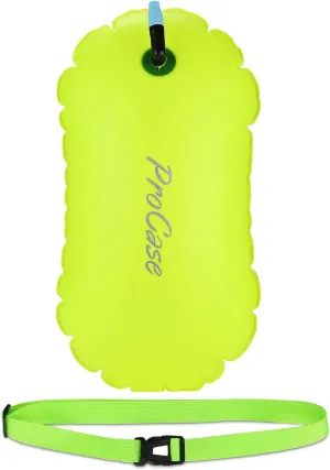 ProCase Swim Buoy Float, Swimming Bubble Safety Float with Adjustable Waist Belt for Open Water Swimmers, Triathletes, Snorkelers, Kayakers, Safe Swim Trainers