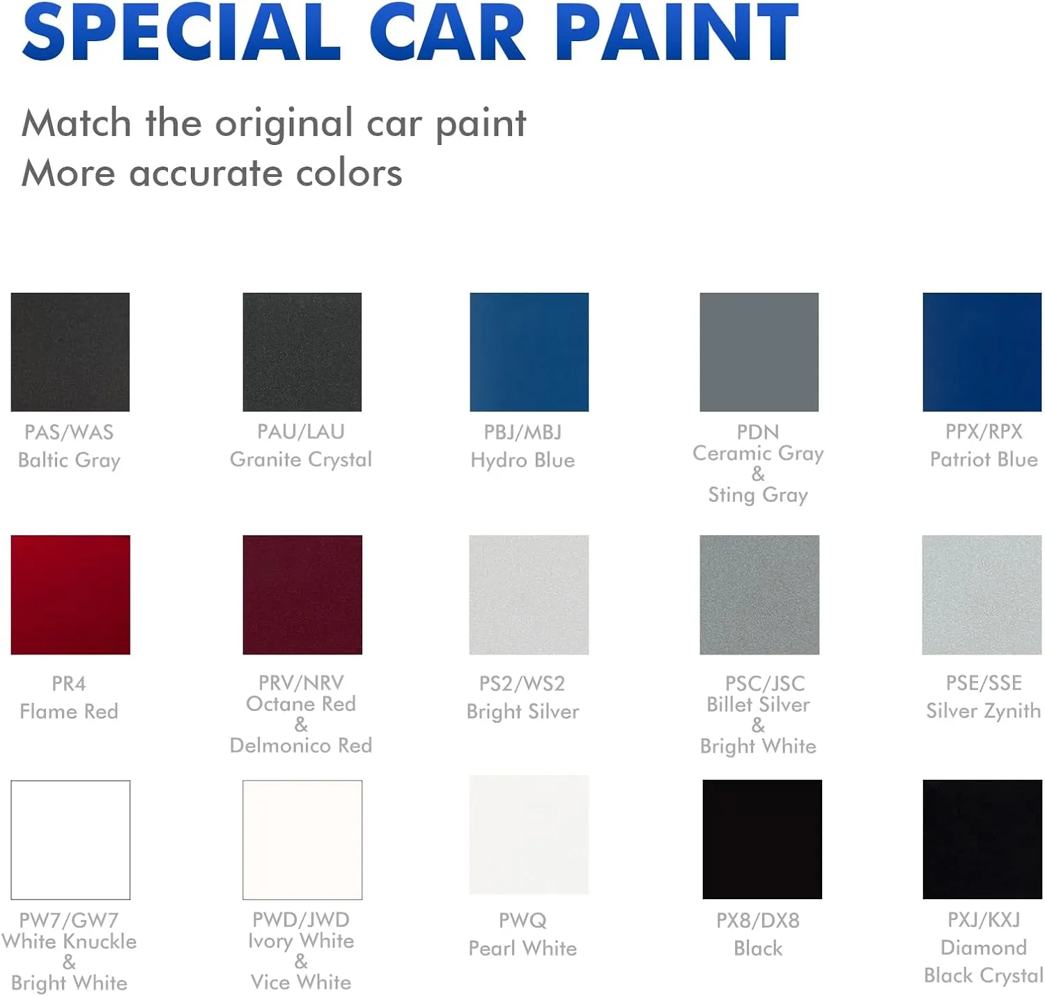 PSE/SSE Triple Nickel/Silver Zynith Touch Up Paint for Dodge, DIY Car Paint Scratch Repair Kit, Automotive Paint, Quick & Easy Fix Scratch Repair for Challenger/Charger