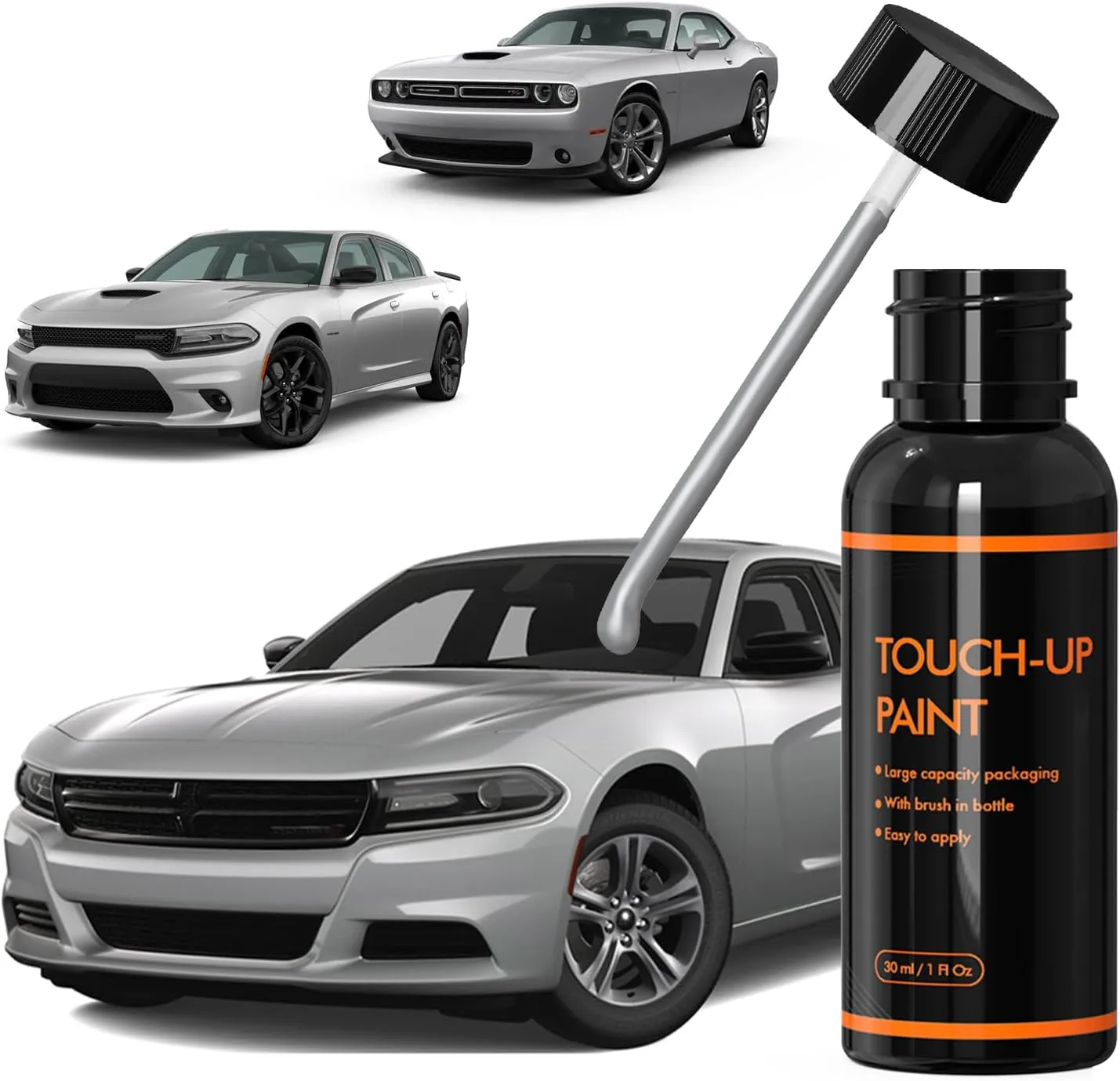 PSE/SSE Triple Nickel/Silver Zynith Touch Up Paint for Dodge, DIY Car Paint Scratch Repair Kit, Automotive Paint, Quick & Easy Fix Scratch Repair for Challenger/Charger