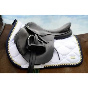 Psos White Lap Of Honor Jump Monogram Saddlepad