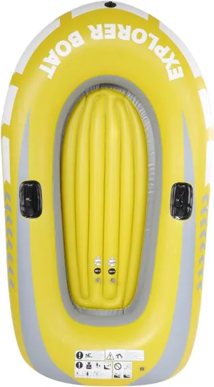 PVC Inflatable Kayak Canoe, Inflatable White Water Kayak, 2 Person Rowing Air Boat Fishing Drifting Diving, Double Tandem Kayak, Good for Lakes and Rivers