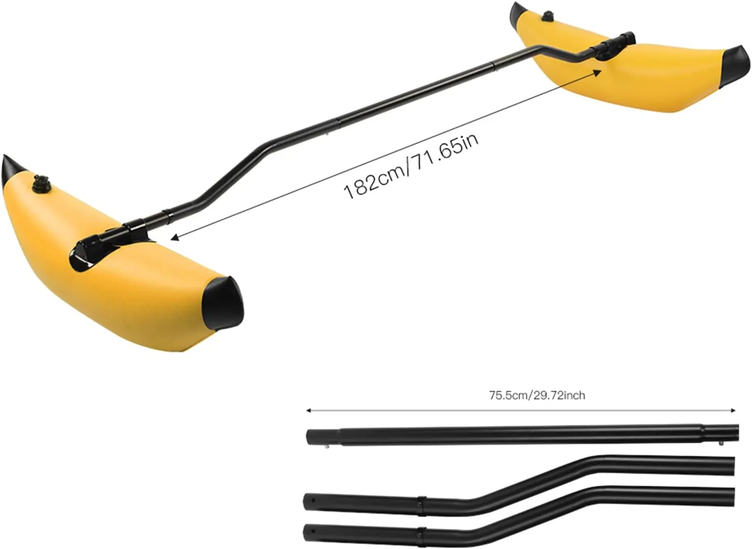 PVC Inflatable Kayak Outrigger Float Portable Higher Stability Balancing Canoe Outrigger Kit Balancing Boat Accessory