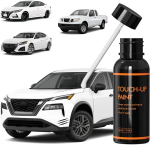 QAK Glacier White Touch Up Paint for Car Compatible with Nissan, DIY Car Paint Scratch Repair Kit, Automotive Paints, Quick & Easy Fix Scratch Repair for Rogue/Sentra/Altima/Frontier/Pathfinder