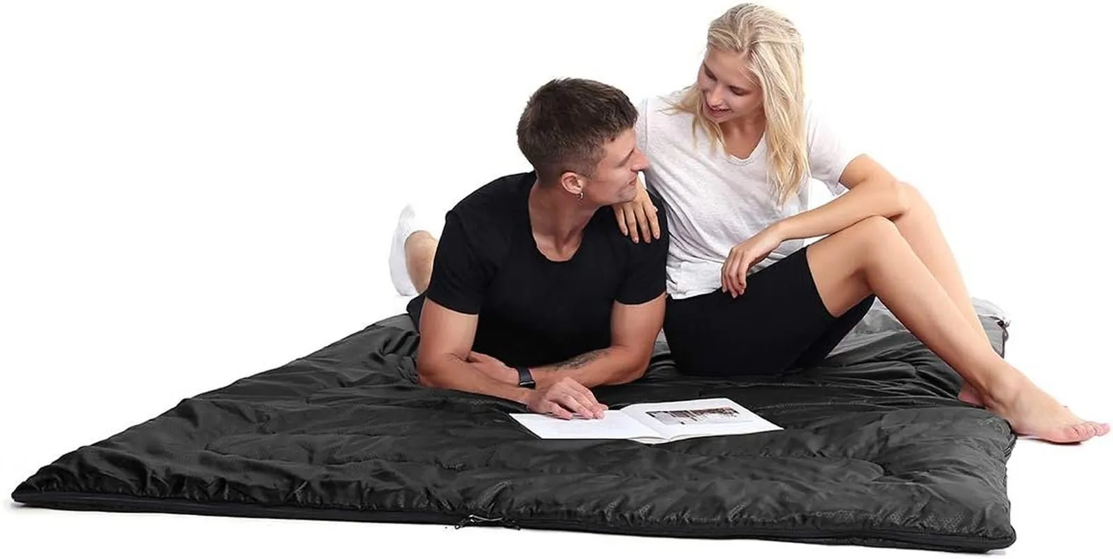 queen size double sleeping bag with pillows - waterproof