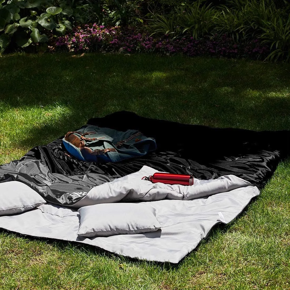 queen size double sleeping bag with pillows - waterproof
